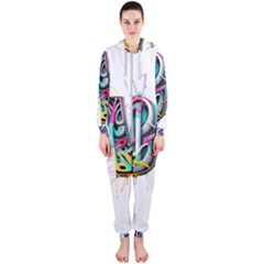 Graffiti Love Hooded Jumpsuit (ladies) by essentialimage