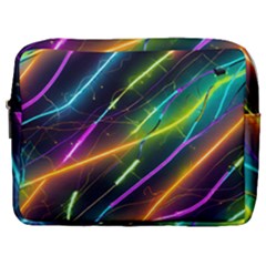 Vibrant Neon Dreams Make Up Pouch (large) by essentialimage