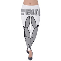Donkey Ass Funny Nice Cute Floppy Velvet Leggings by Sarkoni
