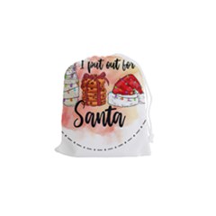 Santa Cookies Christmas Drawstring Pouch (small) by Sarkoni