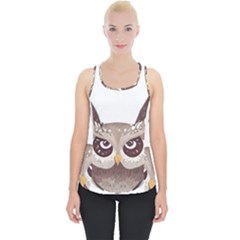 Owl Bird Feathers Piece Up Tank Top by Sarkoni