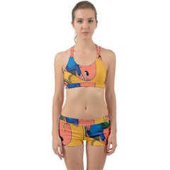 Finn And Jake Adventure Time Bmo Cartoon Back Web Gym Set by Bedest
