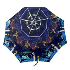 Trippy Kit Rick And Morty Galaxy Pink Floyd Folding Umbrellas by Bedest