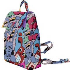 Graffiti Monster Street Theme Buckle Everyday Backpack by Bedest