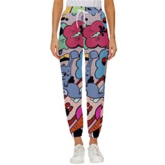 Graffiti Monster Street Theme Women s Cropped Drawstring Pants by Bedest