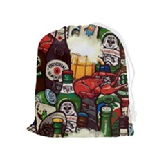 Graffiti Go Art Drawstring Pouch (xl) by Bedest