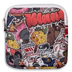 Stickerbomb Crazy Graffiti Graphite Monster Mini Square Pouch by Bedest