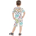 Seamless Pattern Vector With Funny Robots Cartoon Kids  T-Shirt and Shorts Set View2