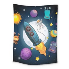 Spaceship Astronaut Space Medium Tapestry by Hannah976