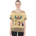 Egypt Horizontal Illustration V-Neck Dolman Drape Top View1