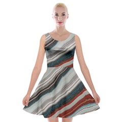 Dessert Road  pattern  All Over Print Design Velvet Skater Dress by coffeus