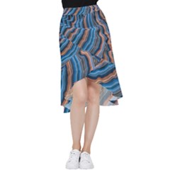 Dessert Waves  pattern  All Over Print Design Frill Hi Low Chiffon Skirt by coffeus