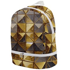 Golden Mosaic Tiles  Zip Bottom Backpack by essentialimage365