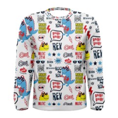 Monster Cool Seamless Pattern Men s Long Sleeve T-shirt by Hannah976