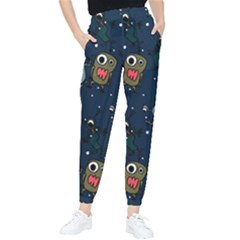 Monster Alien Pattern Seamless Background Women s Tapered Pants by Hannah976