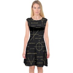 Abstract Math Pattern Capsleeve Midi Dress by Hannah976