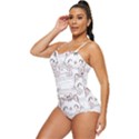 Cat With Bow Pattern Retro Full Coverage Swimsuit View2
