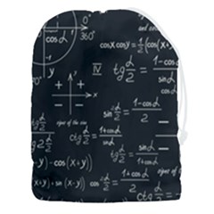 Mathematical Seamless Pattern With Geometric Shapes Formulas Drawstring Pouch (3xl) by Hannah976