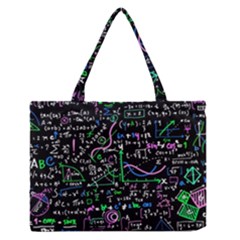 Math Linear Mathematics Education Circle Background Zipper Medium Tote Bag by Hannah976