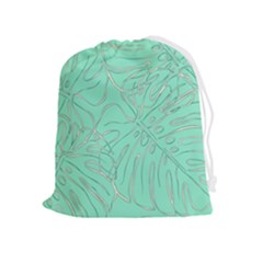 Ocean Monstera Drawstring Pouch (xl) by ConteMonfrey