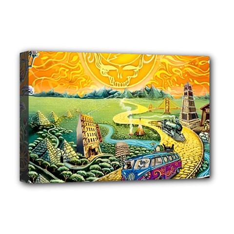 Grateful Dead Golden Road Deluxe Canvas 18  X 12  (stretched) by Bedest