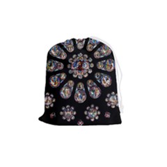 Photo Chartres Notre Dame Drawstring Pouch (medium) by Bedest