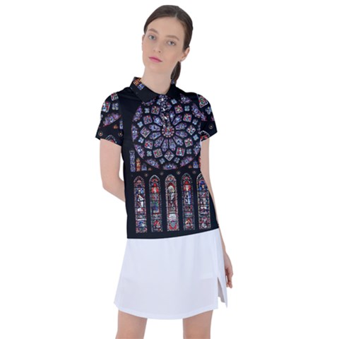 Photos Chartres Rosette Cathedral Women s Polo T-shirt by Bedest