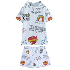 Abstract Fashion Background Suitable Fabric Printing Kids  Swim T-shirt And Shorts Set by Apen