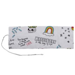 Abstract Fashion Background Suitable Fabric Printing Roll Up Canvas Pencil Holder (m) by Apen