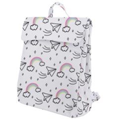 Abstract Classic Blue Background Flap Top Backpack by Apen