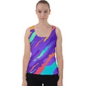 Multicolored Abstract Background Velvet Tank Top View1