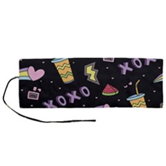 Cute Girl Things Seamless Background Roll Up Canvas Pencil Holder (m) by Apen