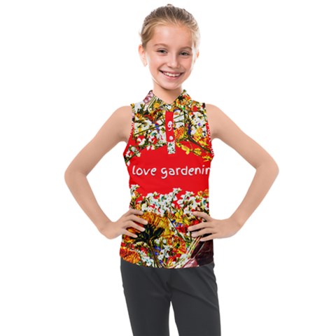 Garden Lover Kids  Sleeveless Polo T-shirt by TShirt44