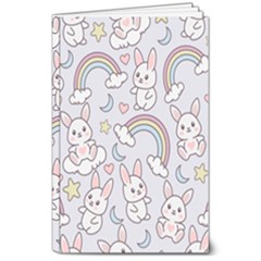 Seamless Pattern With Cute Rabbit Character 8  X 10  Softcover Notebook by Apen