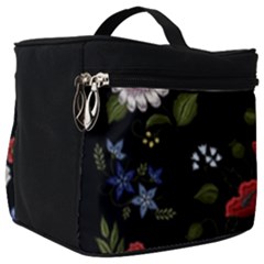 Floral Folk Fashion Ornamental Embroidery Pattern Make Up Travel Bag (big) by Apen