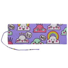 Cloud Seamless Pattern Roll Up Canvas Pencil Holder (m) by Apen