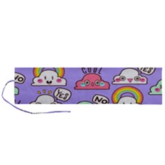 Cloud Seamless Pattern Roll Up Canvas Pencil Holder (l) by Apen