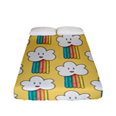 American Golden Ancient Totems Fitted Sheet (full/ Double Size) by Apen