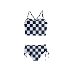 Chess Board Background Design Girls  Tankini Swimsuit by Apen