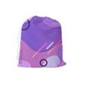Hand Drawn Abstract Organic Shapes Background Drawstring Pouch (Large) View2