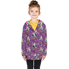 Pumpkin Ghost Skeleton Pattern Kids  Double Breasted Button Coat by Jatiart