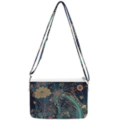 Vintage Peacock Feather Double Gusset Crossbody Bag by Jatiart