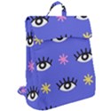 Eye Star Asterisk Pattern Background Flap Top Backpack View2
