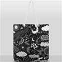 Vector Set Sketch Drawn With Space Full Print Rope Handle Tote (Large) View2