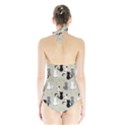 Cute Cat Seamless Pattern Halter Swimsuit View2