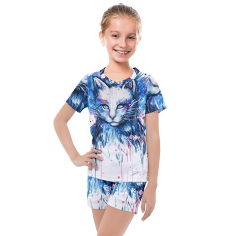 Cat Kids  Mesh T-shirt And Shorts Set by saad11
