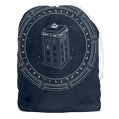 Doctor Who Bbc Tardis Drawstring Pouch (3xl) by Cendanart