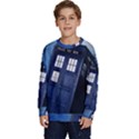 Tardis Doctor Who Space Blue Kids  Crewneck Sweatshirt View1