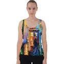 Tardis Doctor Who Paint Painting Velvet Tank Top View1