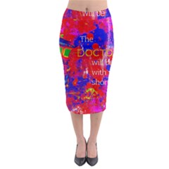 Doctor Who Dr Who Tardis Midi Pencil Skirt by Cendanart